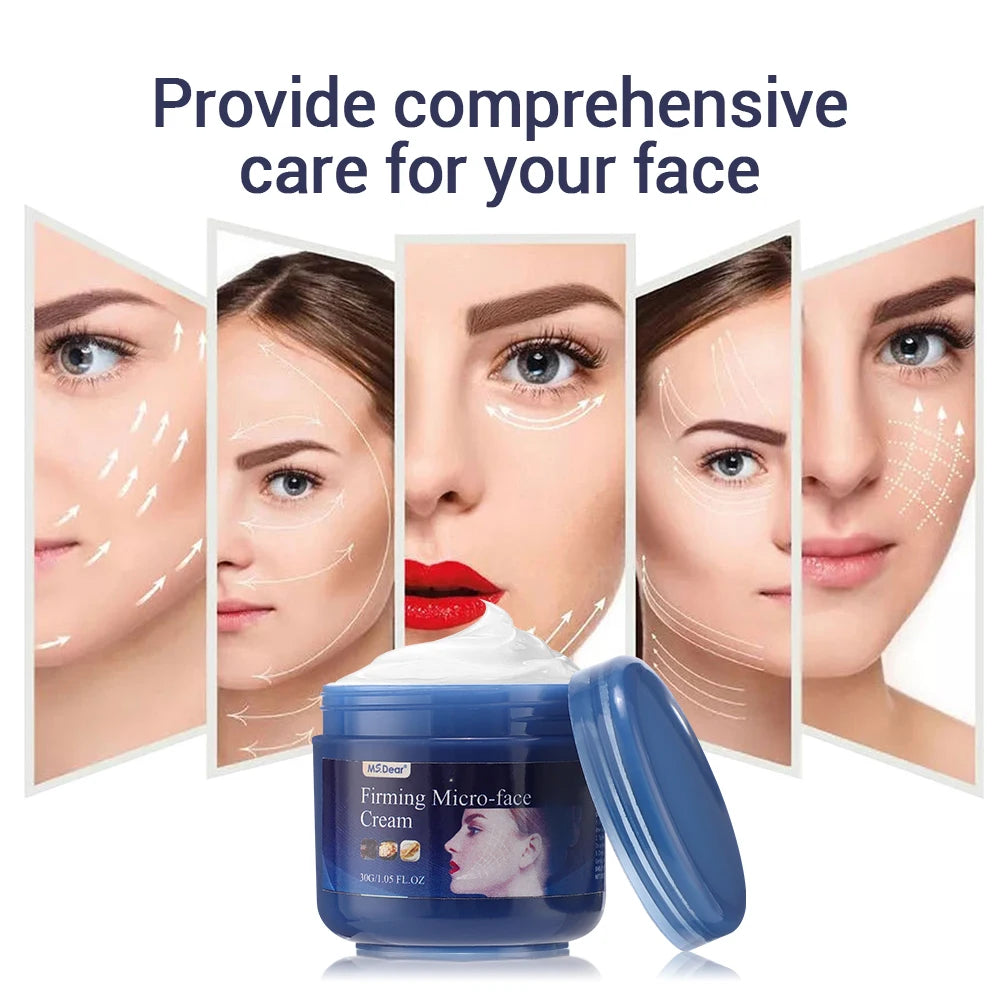 Micro-face Firming Cream Tightens Contours Face V Line Shape Masticatory Muscles Jowls Fat Burning Anti-Aging Essence Skin Care