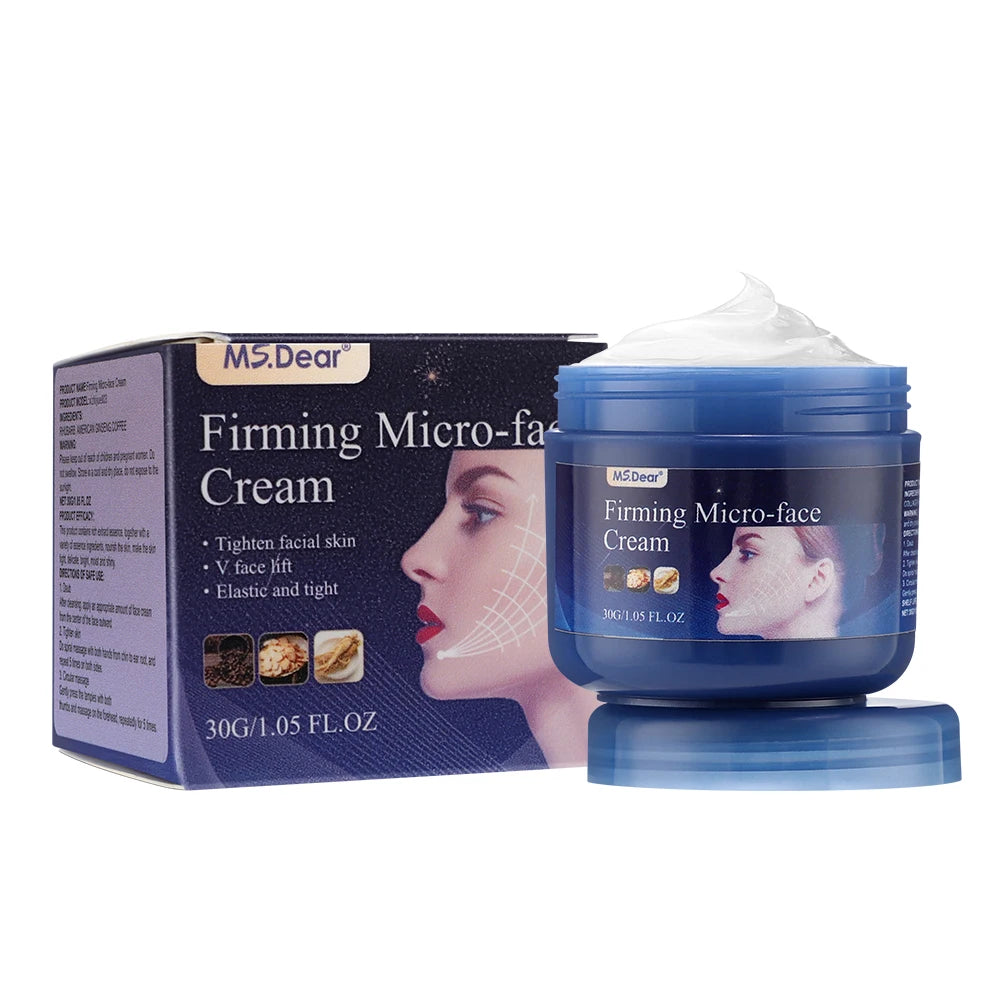 Micro-face Firming Cream Tightens Contours Face V Line Shape Masticatory Muscles Jowls Fat Burning Anti-Aging Essence Skin Care