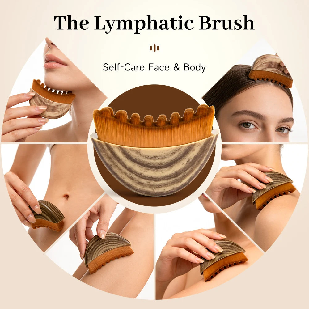 Lymphatic Contour Face Brush Set Face Brush Lymphatic Drainage Massager for Face Chin Jawline Sculpting The Skin Beauty