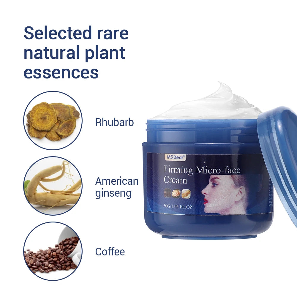 Micro-face Firming Cream Tightens Contours Face V Line Shape Masticatory Muscles Jowls Fat Burning Anti-Aging Essence Skin Care