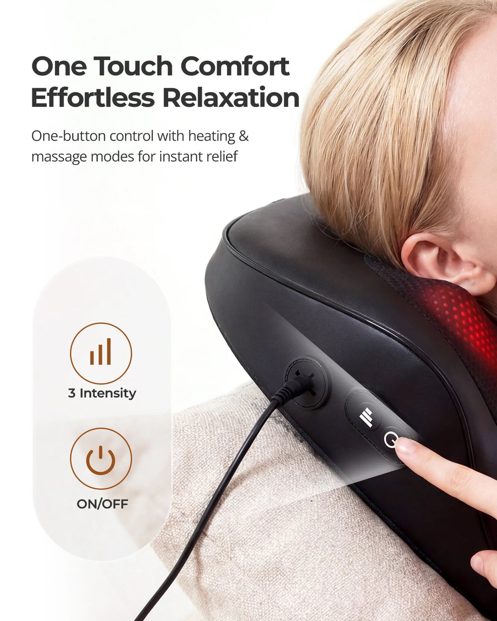 Shiatsu Neck and Back Massager Pillow with Heat
