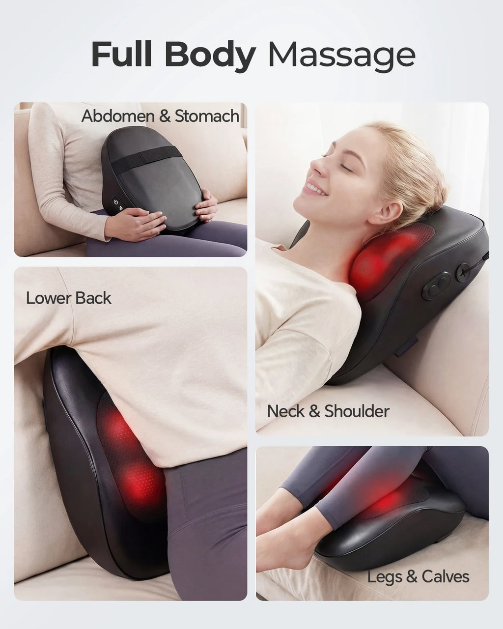 Shiatsu Neck and Back Massager Pillow with Heat