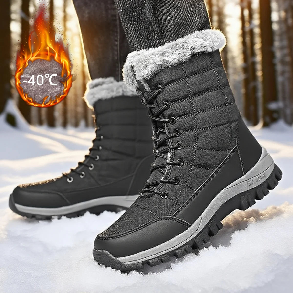 Unisex Warm Winter Snow Boots