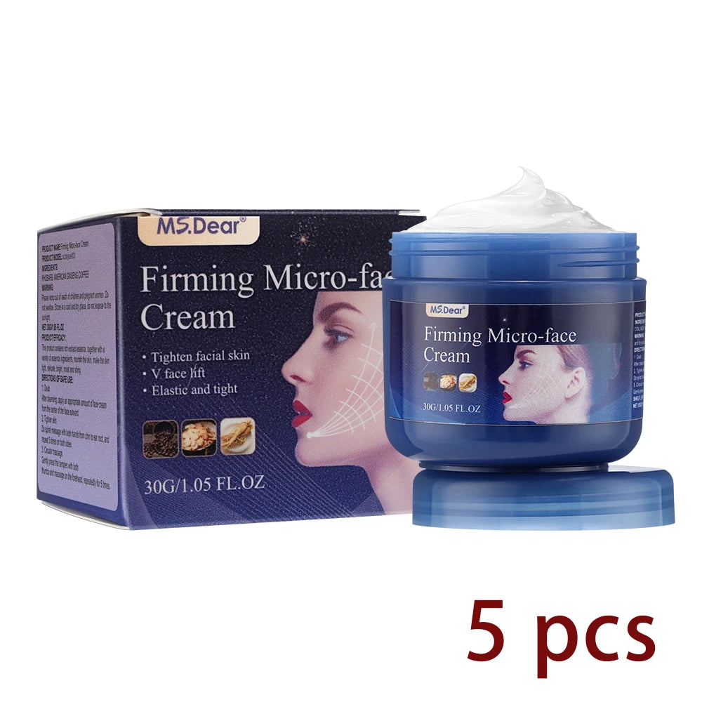 Micro-face Firming Cream Tightens Contours Face V Line Shape Masticatory Muscles Jowls Fat Burning Anti-Aging Essence Skin Care